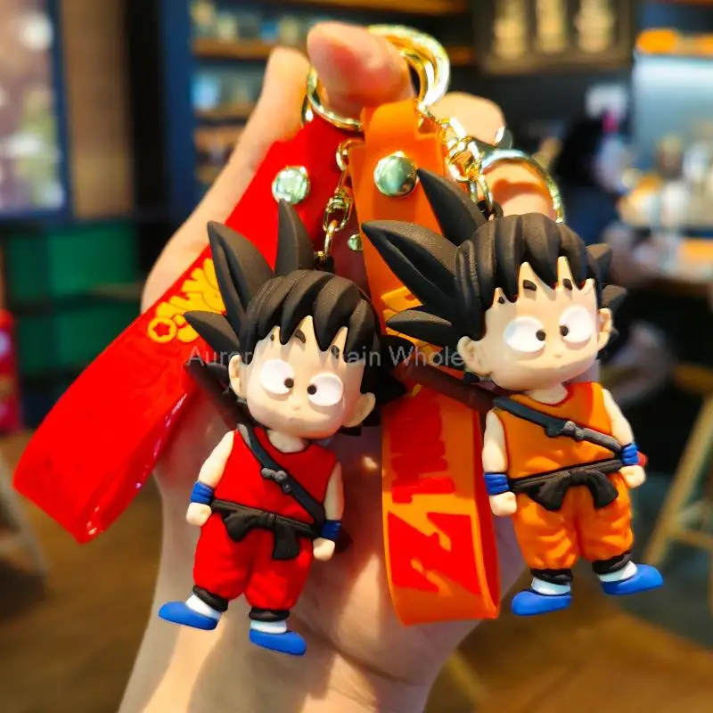 New Anime Dragon Ball Keychain Z Super Saiyan Son Goku Bulma Broly Piccolo Majin Buu Series Car Pendant Keyring Kids Toys Gifts