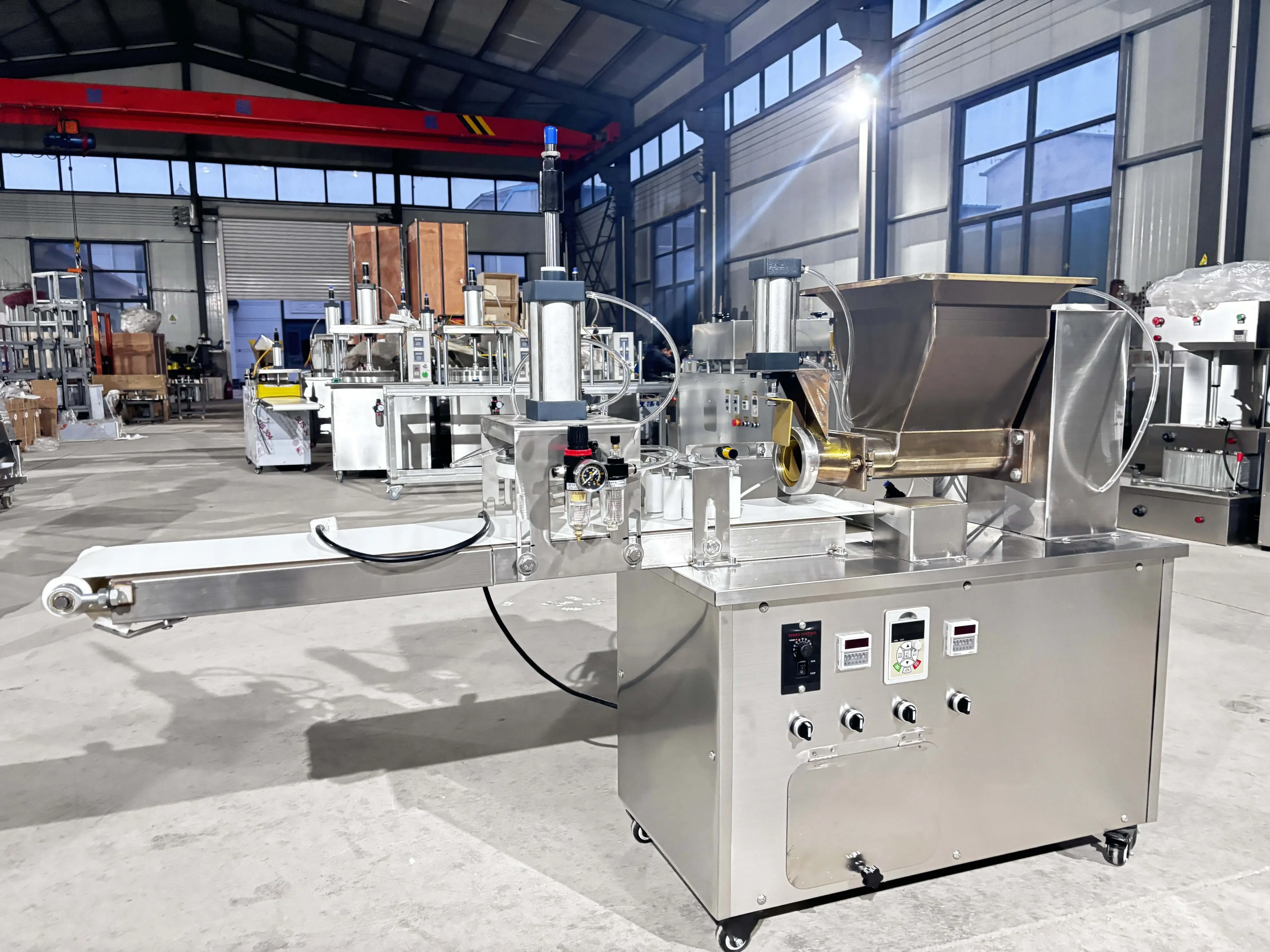 Naan Bread Making Automatic Cake Dough Rolling Press Machine Automatische Pizza Maken Machine