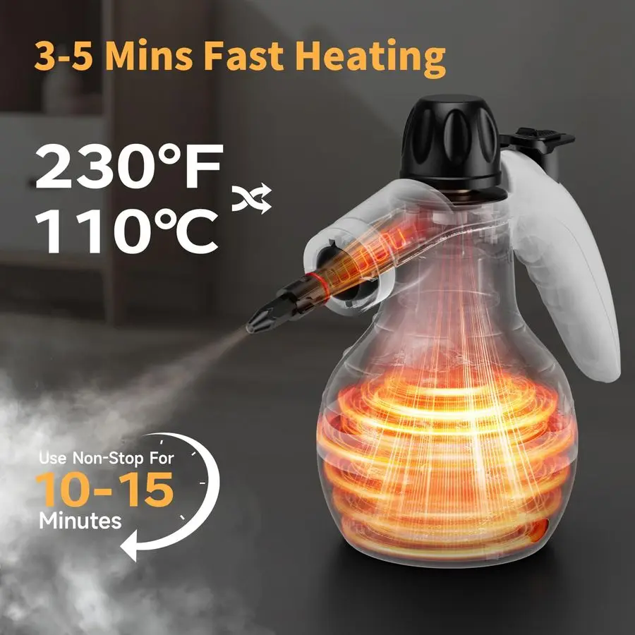 Cleaner, Handheld Steam Cleaner for Home, 16Piece Steam Cleaner Kit with Automatic Steam Switch, Steamer for Kitchen, Bathroom,