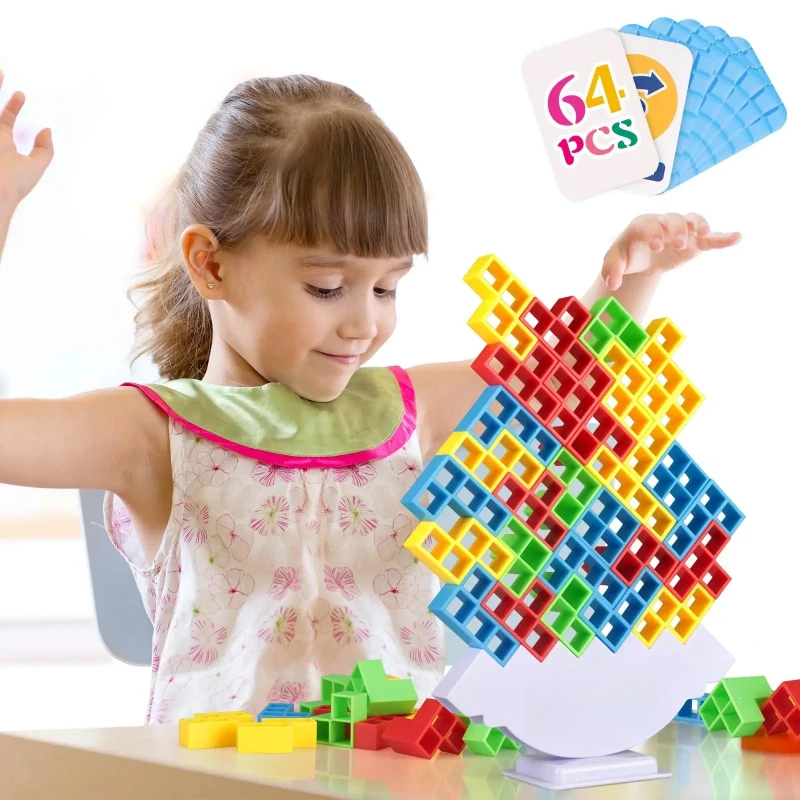 Equilíbrio empilhamento jogos de tabuleiro blocos de construção adultos crianças torre bloco tijolos brinquedos para meninos meninas puzzle brinquedo família festas jogos