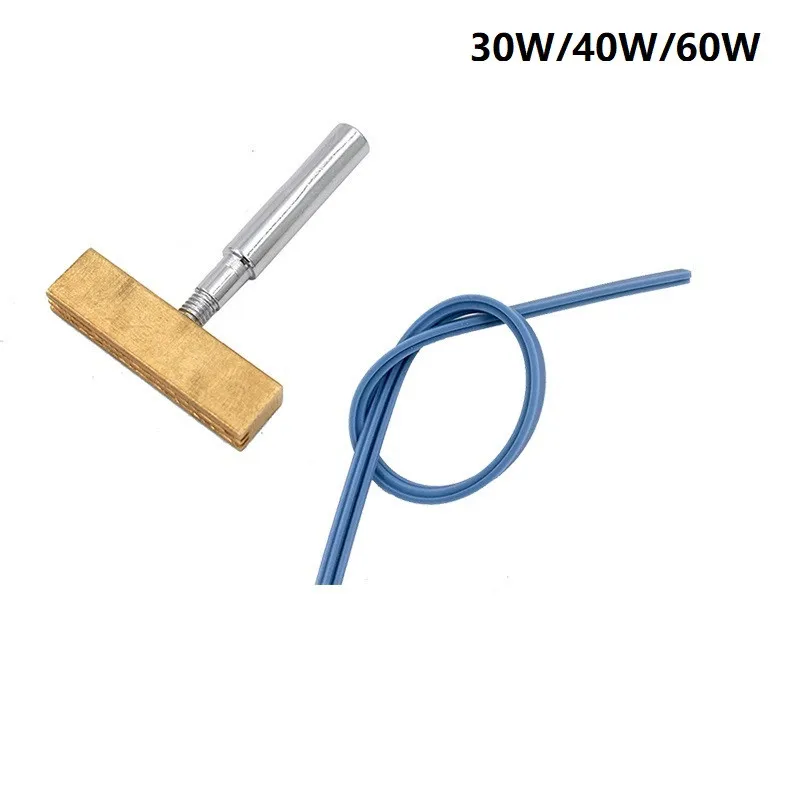 30/40/60W Welding Head T Tip T-Head Soldering Iron With Rubber Cable Hot Press For LCD Screen Repair Soldering Welding Tool
