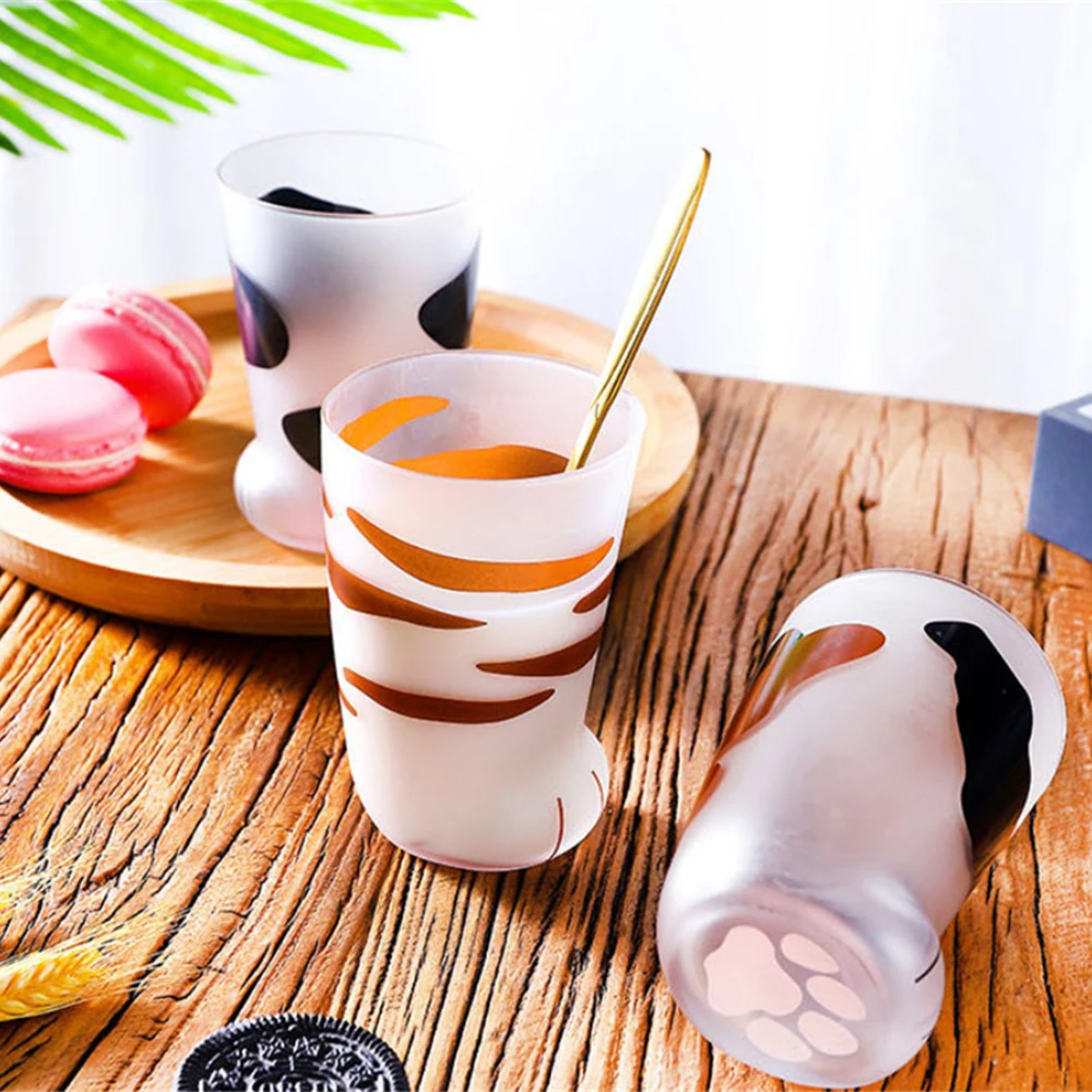 Cat's Claw Cup Juice High Quality Glass Material Versatile High Quality Hand-made Best Seller Cute Cat Lover Gift Ins Cup