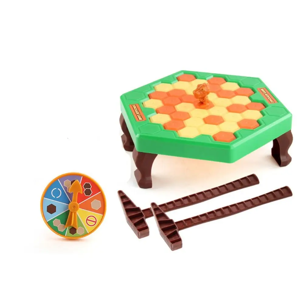 Block Board Game Dinosaur Ice Breaking Game Toy Green Funny Ice Cubes Balance Toy Plastic Animals Dinosaur Trap Toys Kids