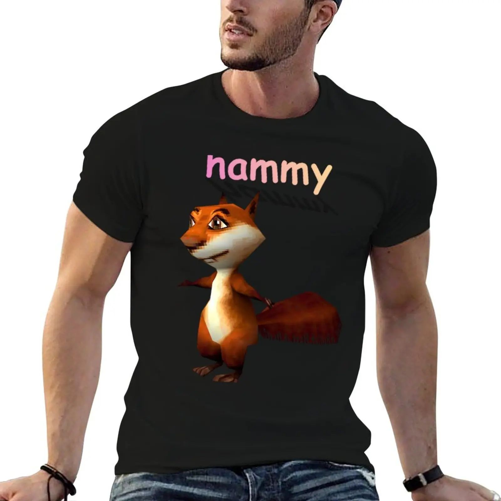 hammy (over the hedge) \t \t Tri-blend T-Shirt cotton graphic tees summer top mens white t shirts