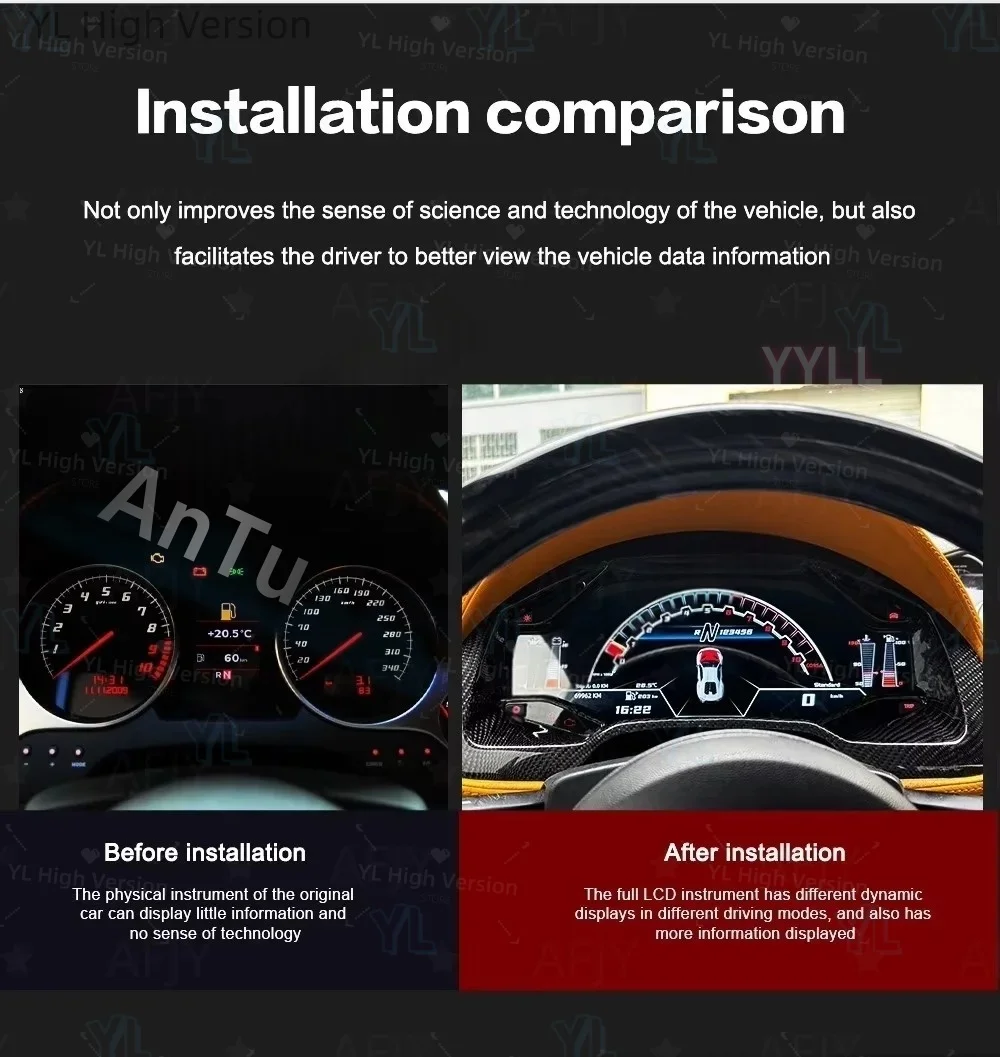 Instrument For Lamborghini Gallardo 2003 2004 2005 2006 2007 2008 2009 2010 2011-2013 Digital Cluster Dashboard Virtual Cockpit