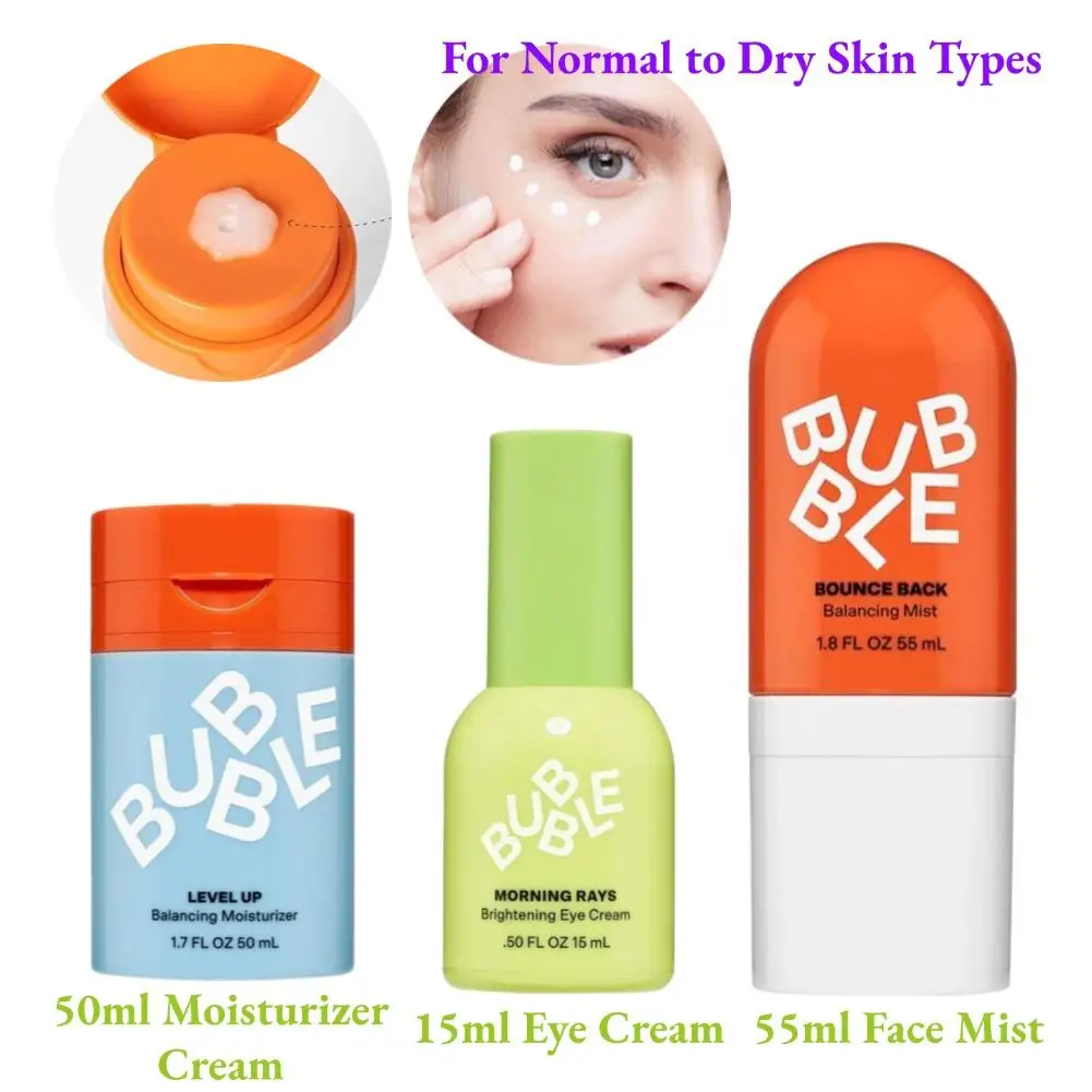 Bubble Moisturizing Face Cream Vitamin E Aloe Vera Gel Repairing Nourishing Toner And Eye Cream Facial Skin Care Product