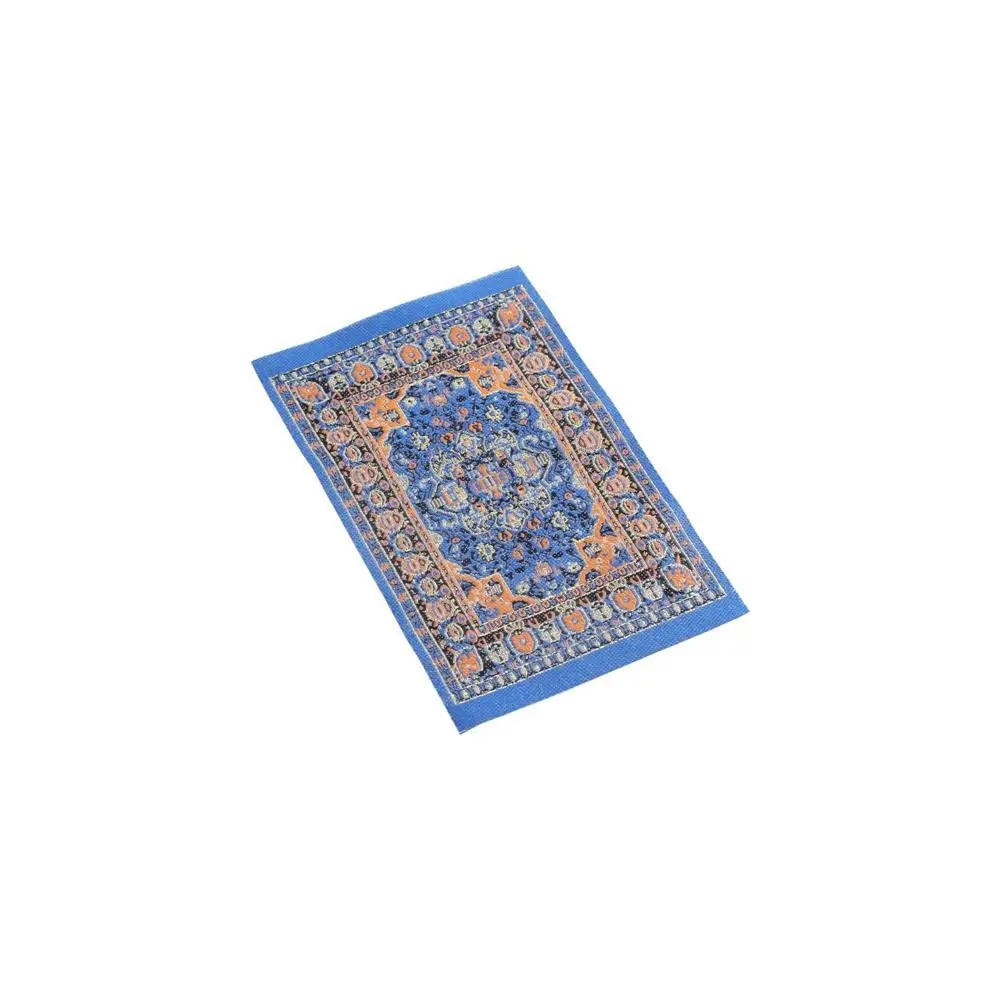 Coverings Floral Pattern Mat Model Crafts Dollhouse Carpet Simulation Weaving Rugs Dollhouse Furniture 1:12 Dollhouse Miniature