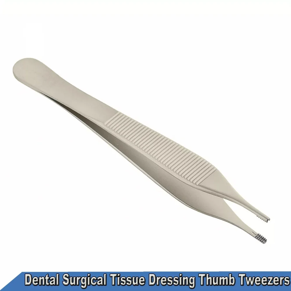 1Pcs Surgical Adson Brown Tweezers Tissue Dressing Forceps Dental Medical Pliers 12cm