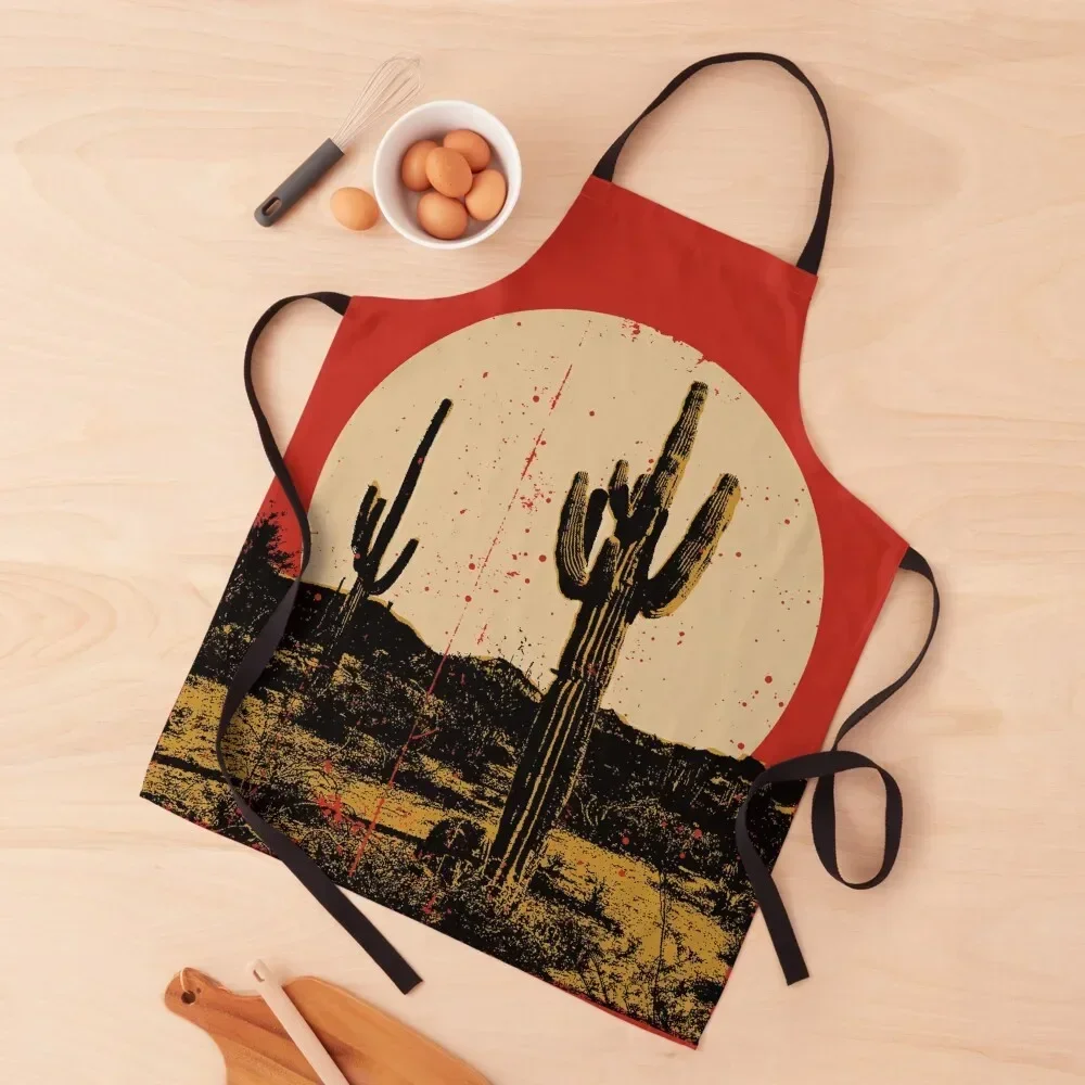 

Southwest Desert Cactus Sunset Apron Kitchen Things And For Home Women's Dresses Apron