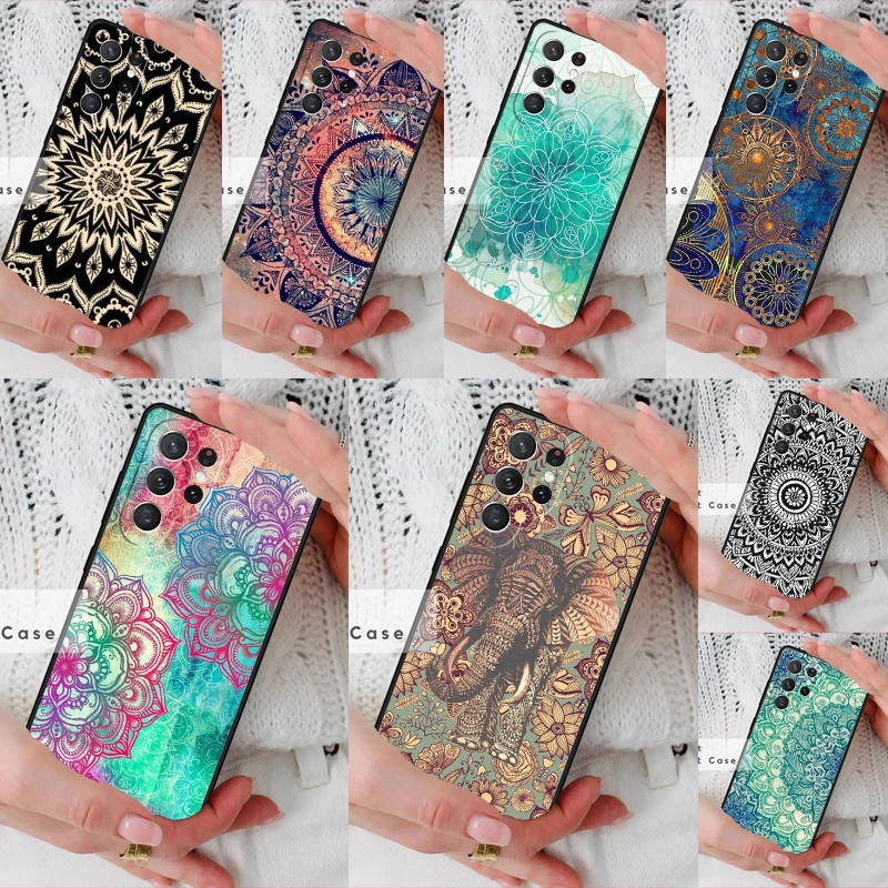 Indian Pattern Mandala Phone Cover Case for Samsung Galaxy S26 Ultra S20 FE Note 10 S24 S23 S21 S25 Plus S22