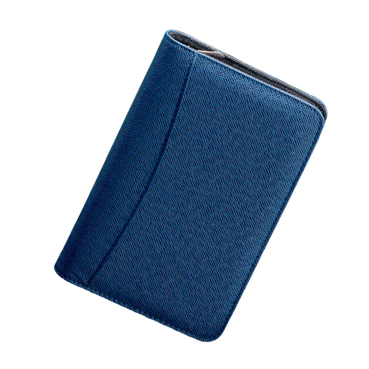 PU A6 Zipper Notebook Loose-Leaf Business Notepad Calculator 6 Ring Binder Card Holder File Pocket Pen