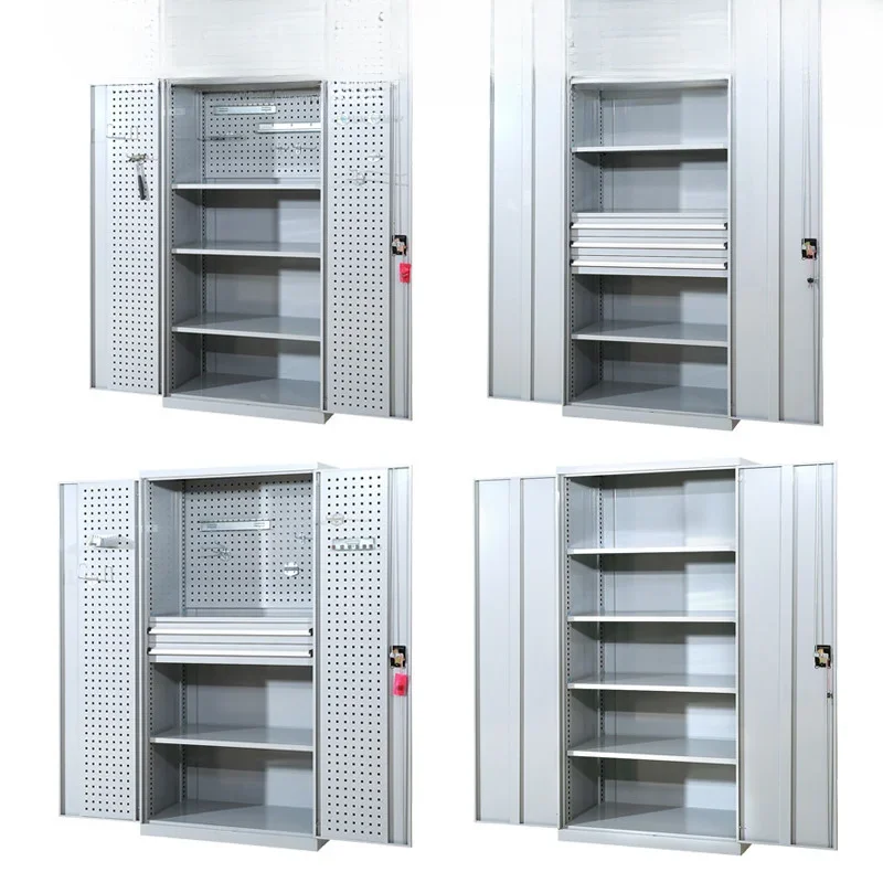 Heavy Tool Double Door Hardware Iron Drawer Multifunctional Workshop Thickened Locker