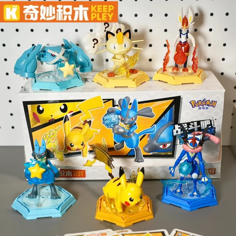 

Keeppley Pokemon Building Block Pikachu Charizard Mewtwo Meowth Greninja Lucario Cartoon Anime Figure Toy Children Birthday Gift