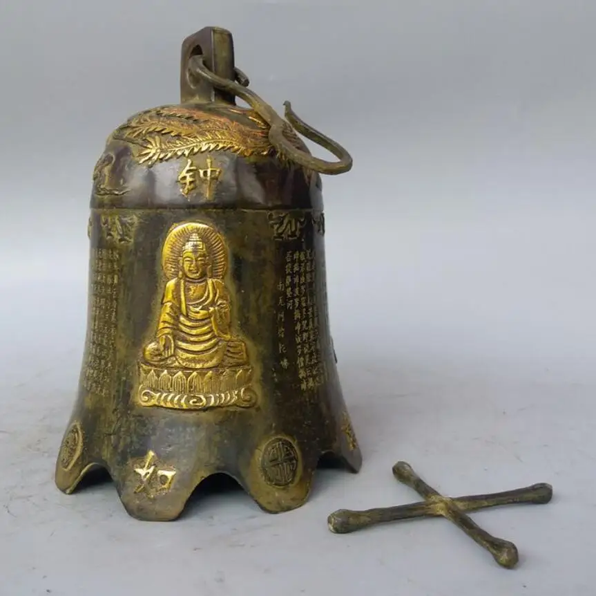 

The manufacturer directly provides antique gold-plated Guanyin copper bell ornaments for copper Guanyin copper bell