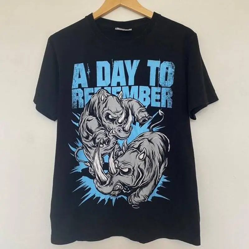 A Day To Remember Rhino Rock Band Retro Unisex Short Sleeve Qt988 T shirt