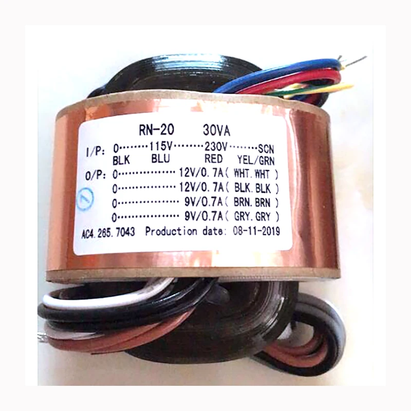 BAHOD 30w Dual 12v + Dual 9v R Type Transformator voor HIFI Versterker Audio Accessoires