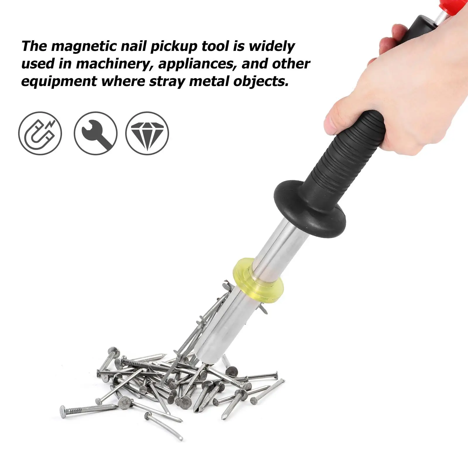 استرجاع مغناطيسي 380 مللي متر الطول الإجمالي 160 مللي متر مغناطيسي قوي ندفيب سوارف جامع حتى رقائق معدنية أدوات نجارة