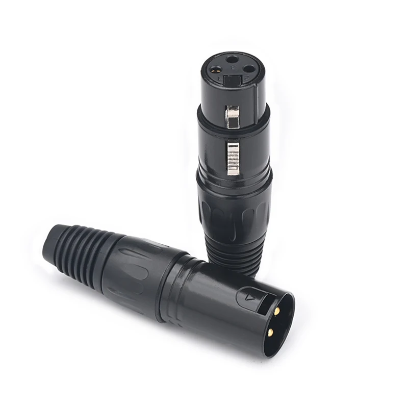 8PCS HiFi XLR Plugs High Quality 3Pin Gold Plated Male and Femal XLR Connector for XLR Cable Solder
