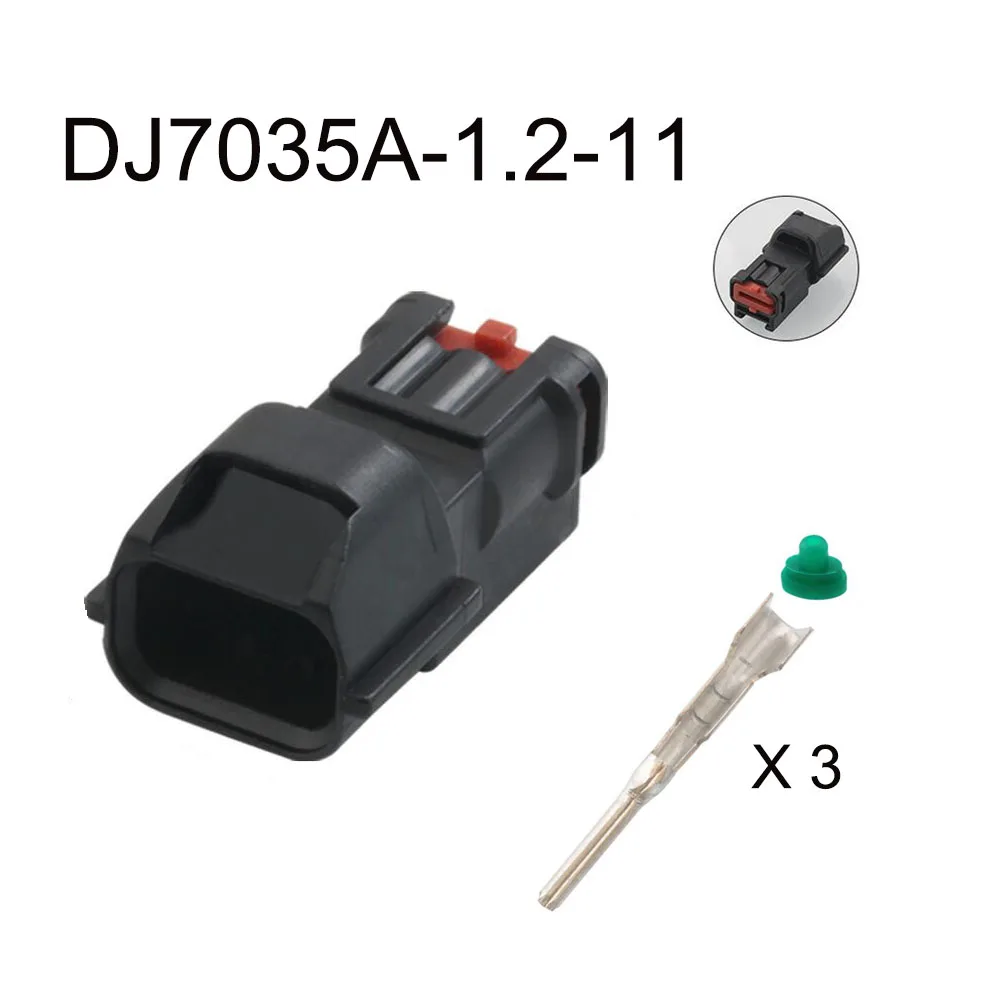 Imagem -03 - Conector de Cabo Impermeável Automático Plugue Automotivo Soquete Masculino Família Terminal Seal Pin Dj7035a1.2-11 21 100set