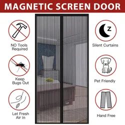 Anti-Mosquito Net Summer Automatic Closing Magnetic Mosquito Net Invisible Door Mesh Anti Bug Fly Partition Curtain 10 Sizes