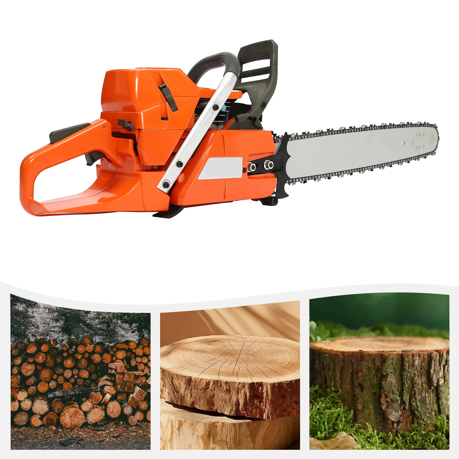 Gas Chainsaw 71.8CC 24"  3.9KW Handheld Cordless Petrol Chainsaws for Tree Wood Branch Farm Garden Ranch Forest Cutting Use