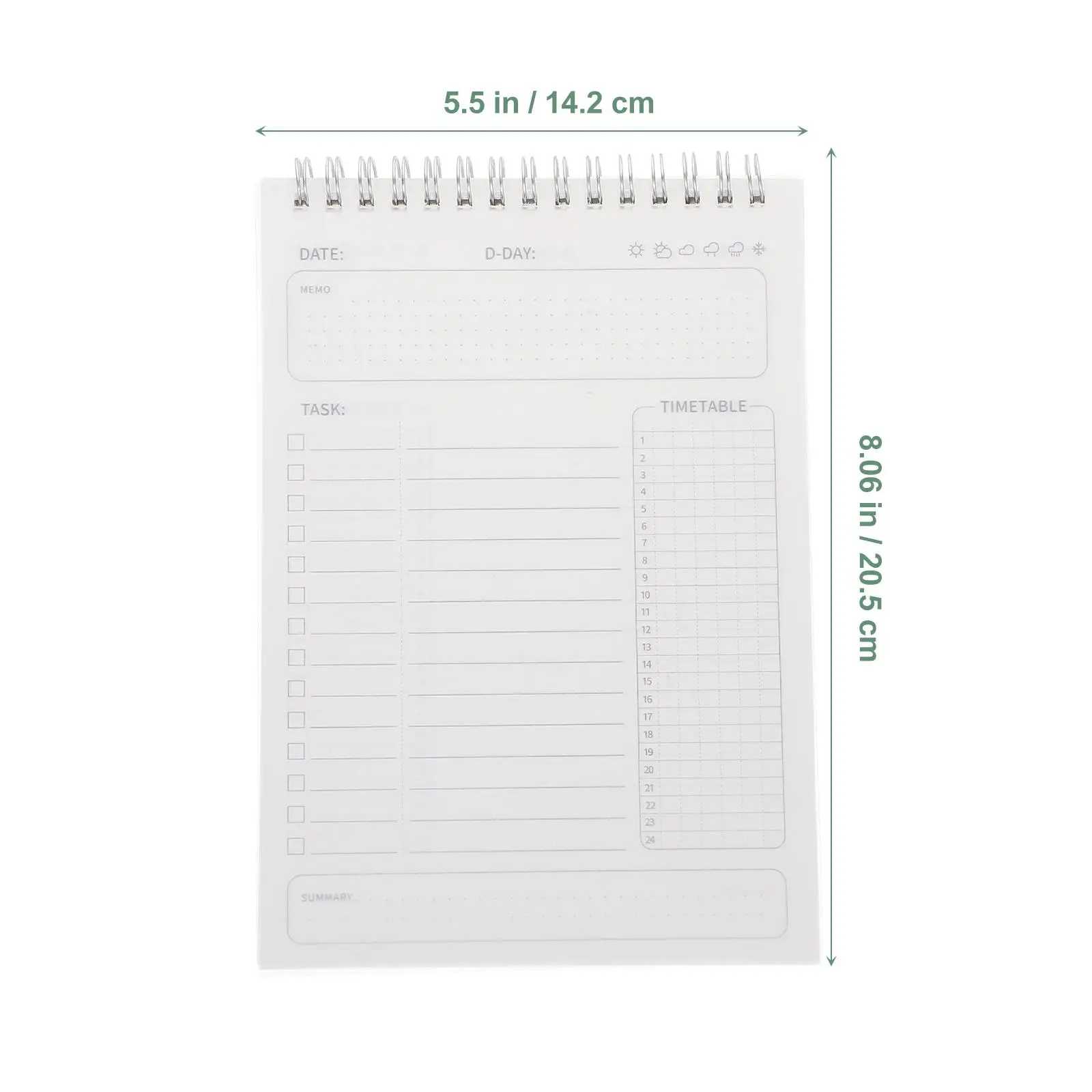 Планировщик управления временем, ежедневный блокнот на столе, плотная бумага, отрывной дизайн, блокнот для заметок, учебные принадлежности, блокнот с расписанием, планировщик задач