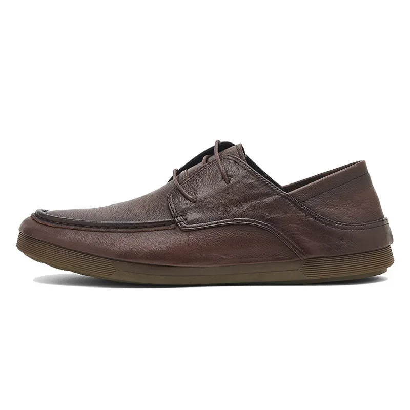 

New British Minimalist Casual Leather Shoes with Soft Leather and Soft Sole, Versatile and Trendy Men's Shoes for Work