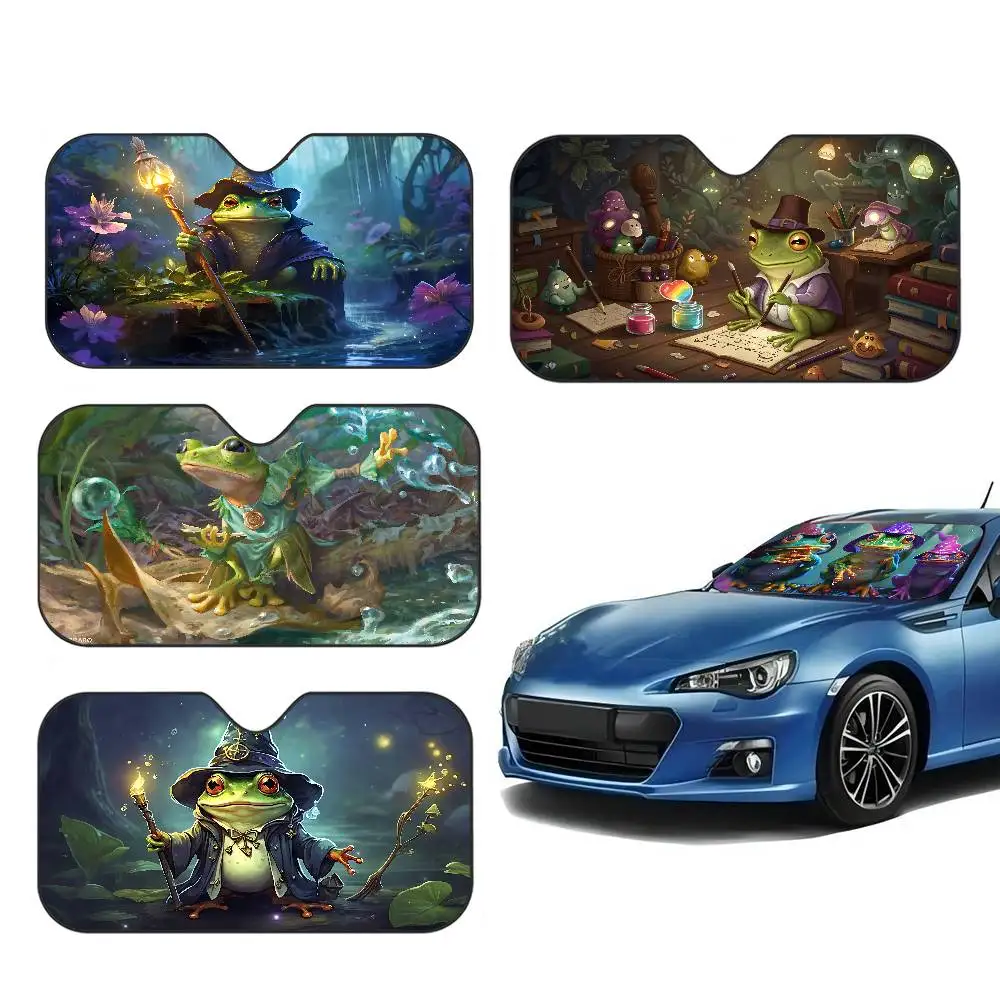 Magic Frog Wizard Windshield Sun Shade for Car SUV Truck Front Window Sun Shade Accessory Visor Protector Shield Cover