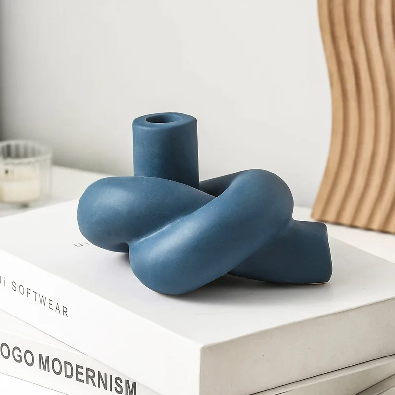Factory Direct Compatible withins wind ceramic candle holder high value matte sample room soft decoration home accessories