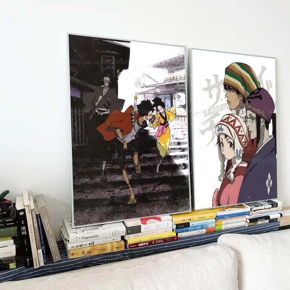 S-Samurai Champloo Muge Jin Fuu Posters For Boys&Girls Bedroom Decor Wall Canvas Art Print Gift Poster Unframed Collage