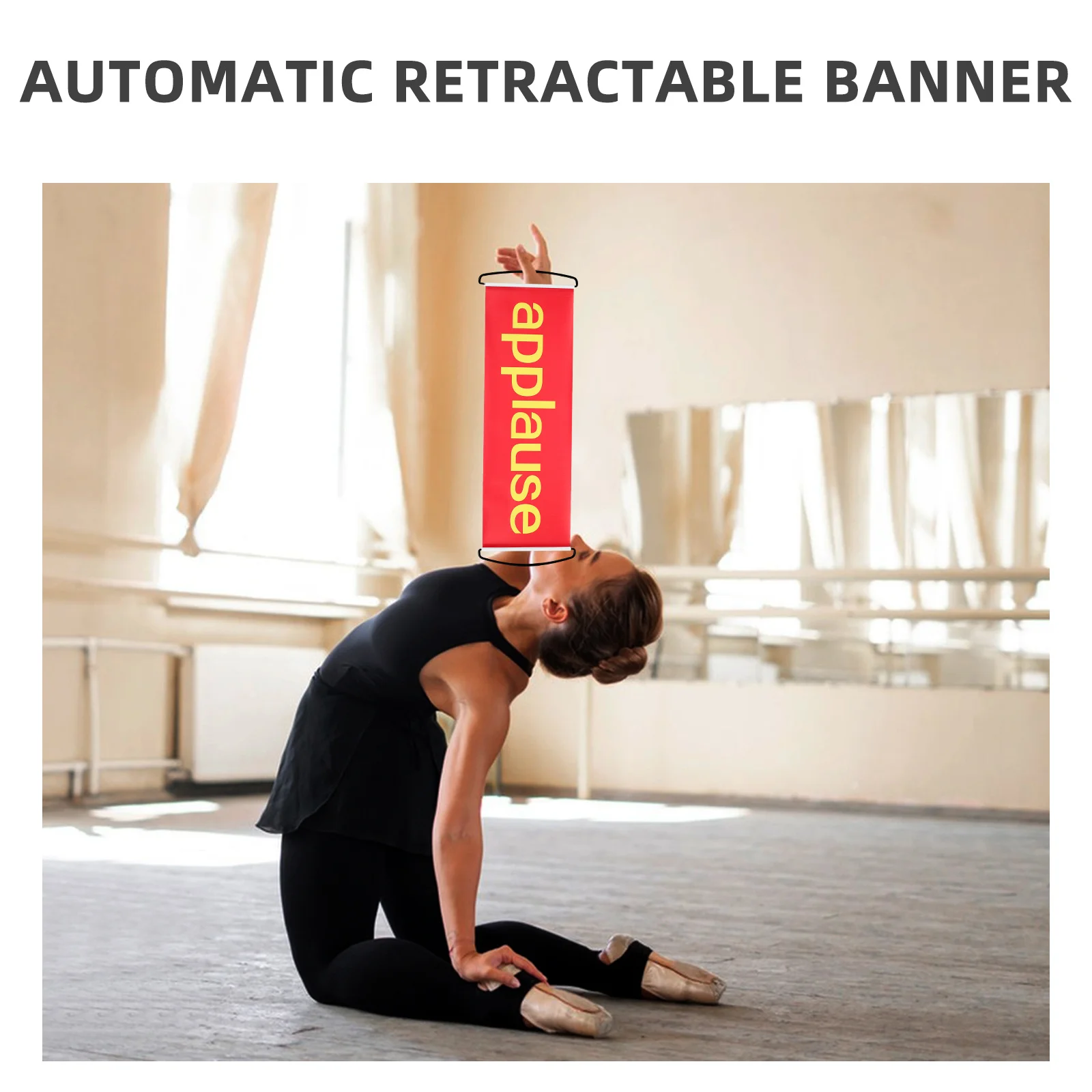 Automatisch intrekbaar banner-aanmoedigingsbord voor feestoptredens, hilarische komedie-accessoire voor bruiloften, verjaardagsvieringen en theater