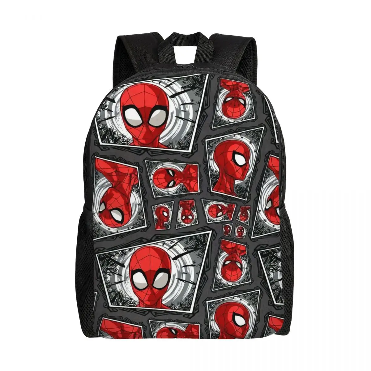 Custom Spider Man Heads Collage Backpacks Women Men Basic Bookbag for College School Bags