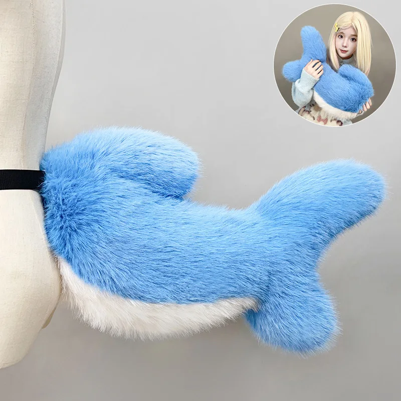 New Furry Beast Shark Tail Manga Exhibition Kig Series Shark Tails  Prop Tail Set Animal Tail Cosplay Prop Detachable Tails