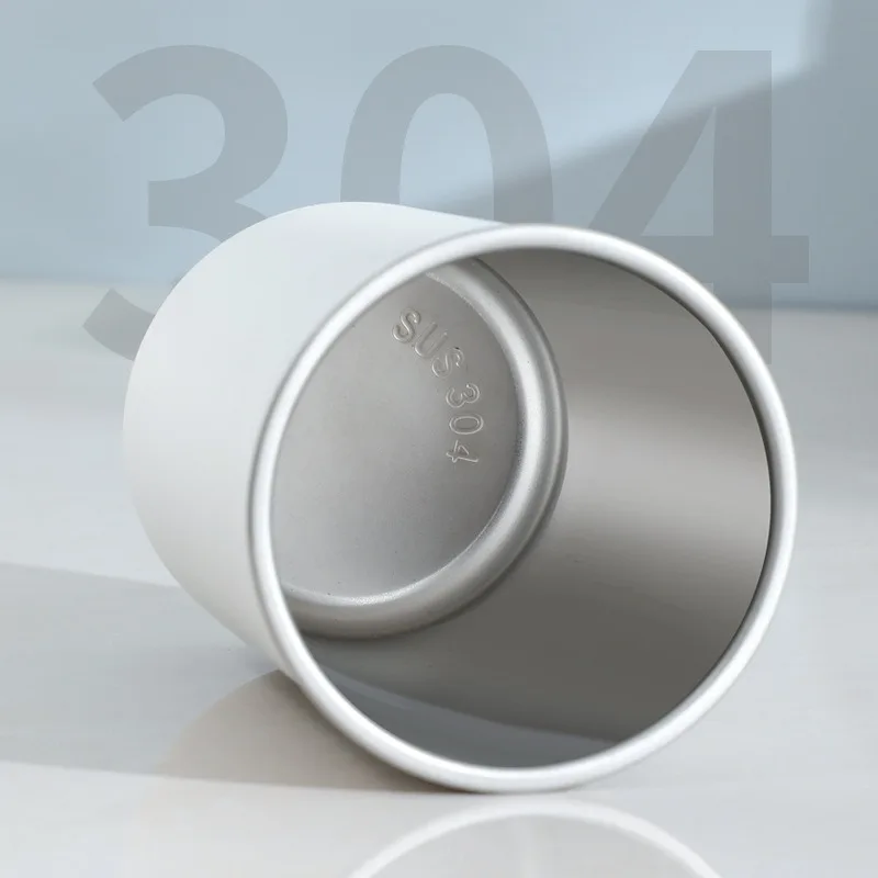 Minimalist Stainless‑Steel Mouthwash Cup for Couples, Durable Toothbrush Holder, Bathroom Storage Accessory