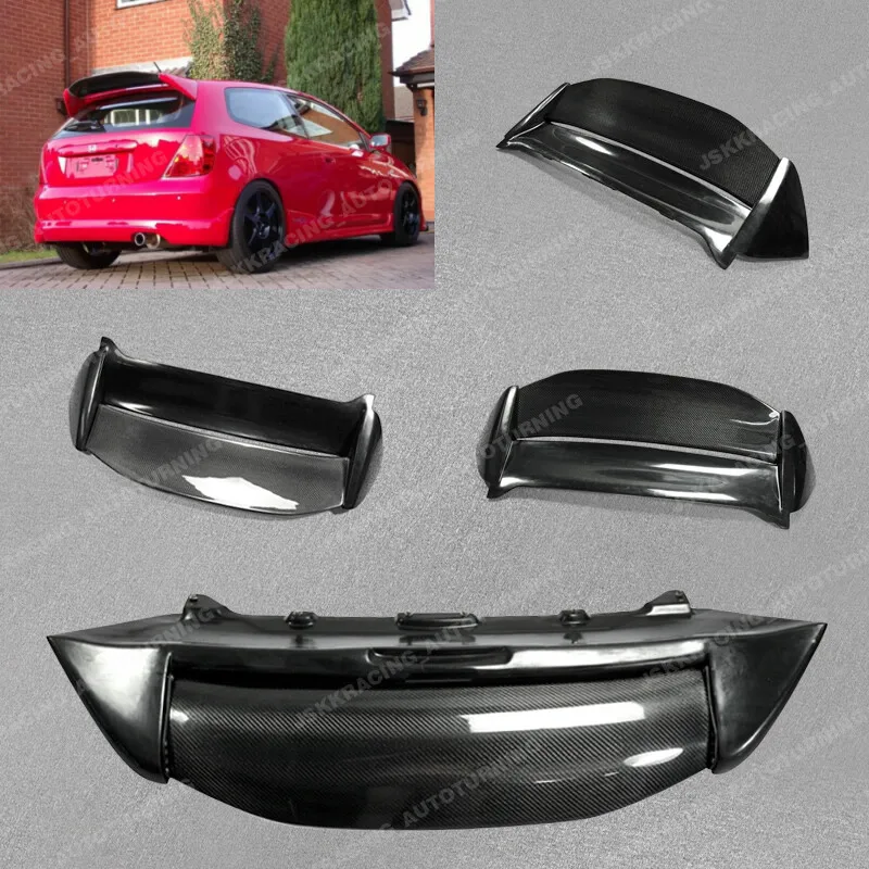 

For Civic 02-05(USDM) EP3 Hatchback Rear Roof Spoiler Wing Carbon+FRP Unpainted