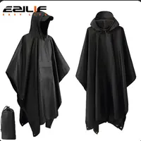 Chubasquero militar 3 en 1 para exteriores, Poncho impermeable con capucha, cubierta para lluvia para motocicleta, Camping, senderismo, viaje, tienda impermeable