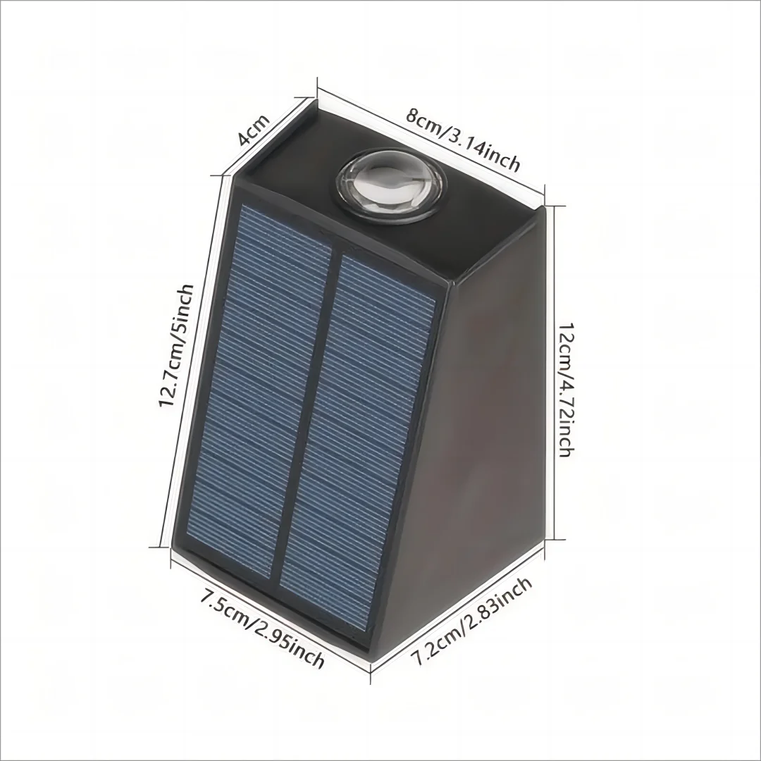 1 szt. Słoneczna zewnętrzna lampa ścienna Dekoracja ogrodowa Światło atmosferyczne Willa Ogród Wodoodporna ściana w górę iw dół Świecąca lampa