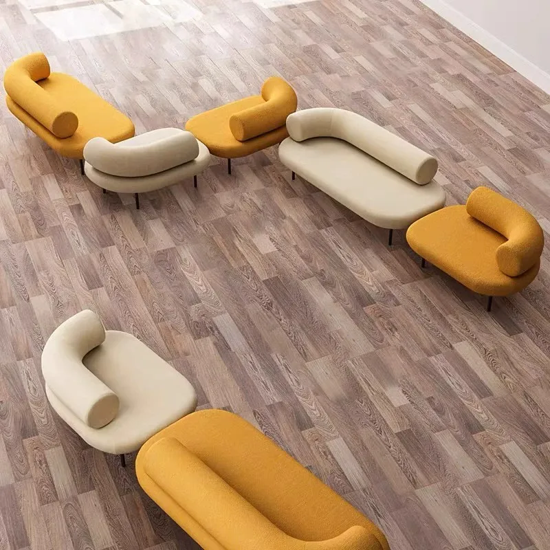 Modern Minimalist Commercial Leisure Sofa Office Lobby Creative Irregular Shape Rest Reception Meeting Lounge Furniture