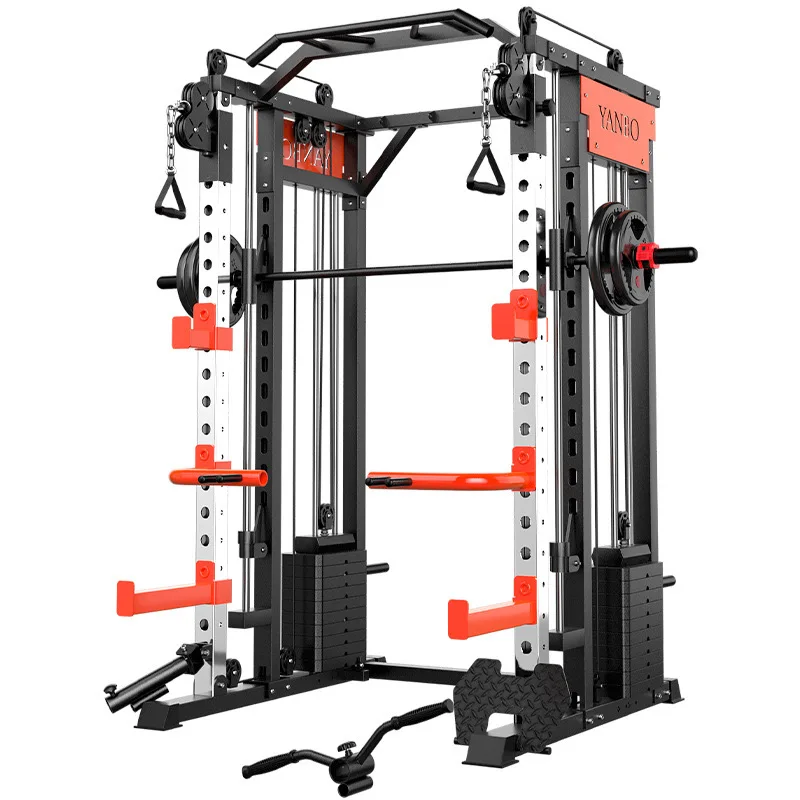 

Factory Price Hot Selling Weight Loss Gym Fitness Equipment Multi Function Crosser Trainer Power Cage J009S Squat Rack