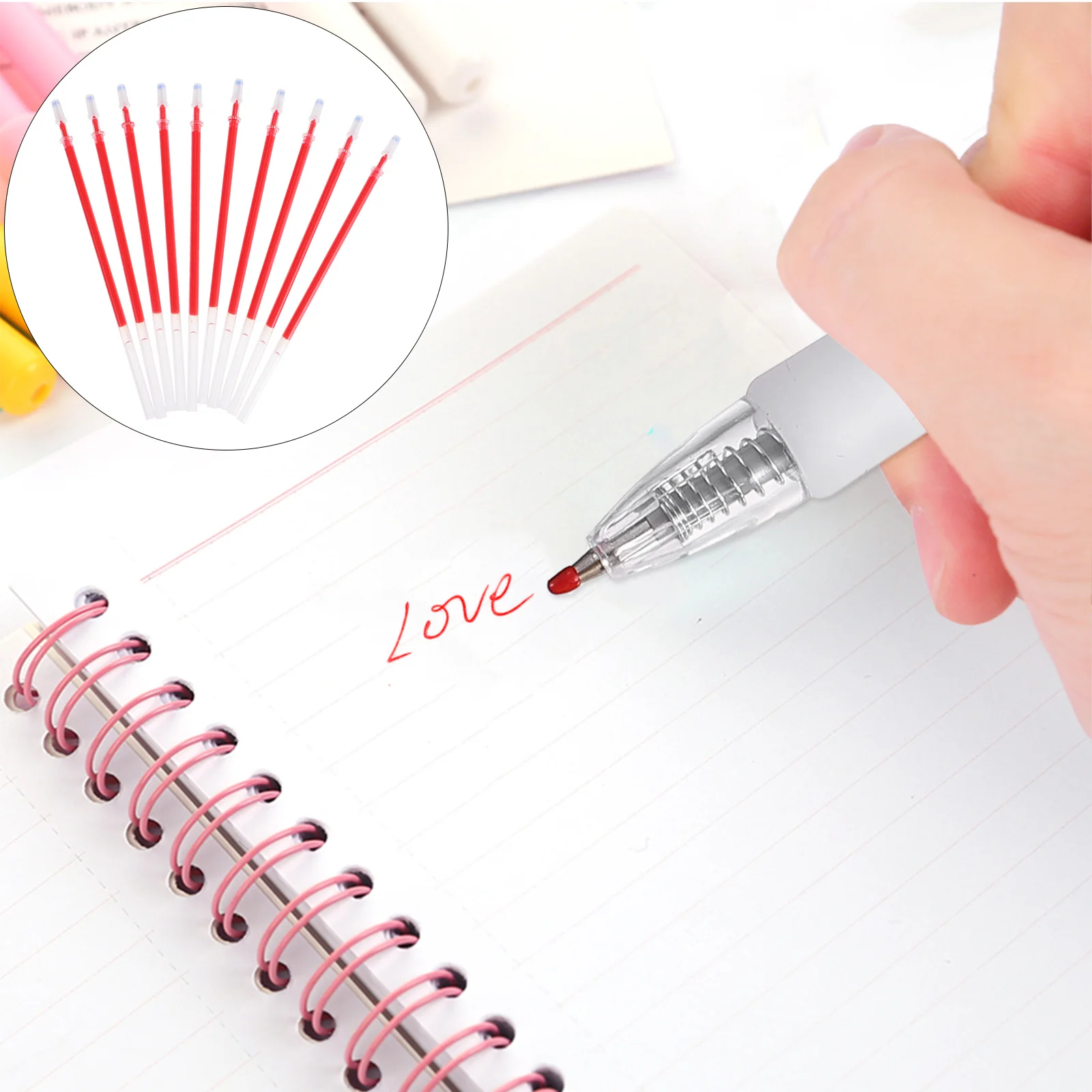 100 pezzi 0,5 mm ricariche per penne tecnologia inchiostro ad alte prestazioni sottili ricariche per penne per scrittura pulite forniture per scrittura di cancelleria