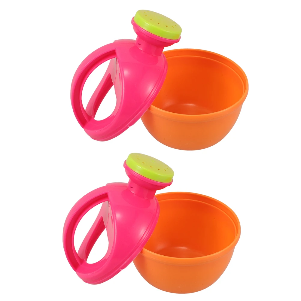 

2 Pcs Children's Water Toys Watering Can Kid Sprinkler Bath Cans Kids Spray Pot Kettles Toddler Cartoon Baby
