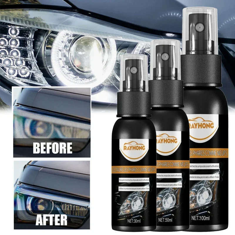 

30/50/100ml Car Headlight Polishing Agent Scratch Remover Repair Fluid Headlight Renewal Polish Liquid Renovation Car Wash Tools