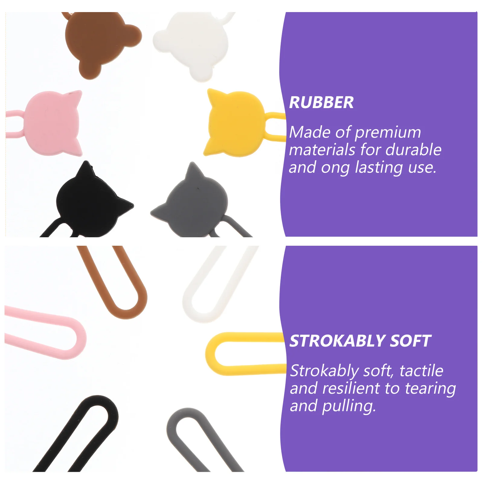 

12Pcs Silicone Cartoon Animal Cable Manager Tiny Size Earphone Cord Organizer for Neat Desk Setup and Pocket-Friendly Storage