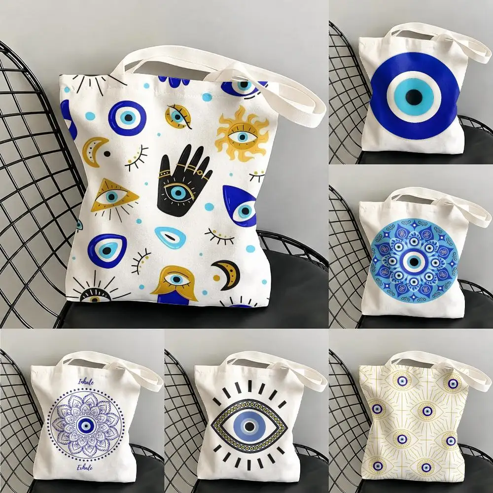 Einfaches, kreatives Design, Aufbewahrungstaschen, große Kapazität, Canvas-Tragetasche, doppelseitig bedruckte Schulterhandtasche für den täglichen Einkauf.