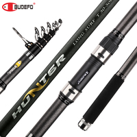 BUDEFO Telescopic Surf Spinning Fishing Rod 3.9/4.2/4.5/5.0/5.3m Carbon Carp Travel Rods Power 80-150g Throwing Surfcasting Pole