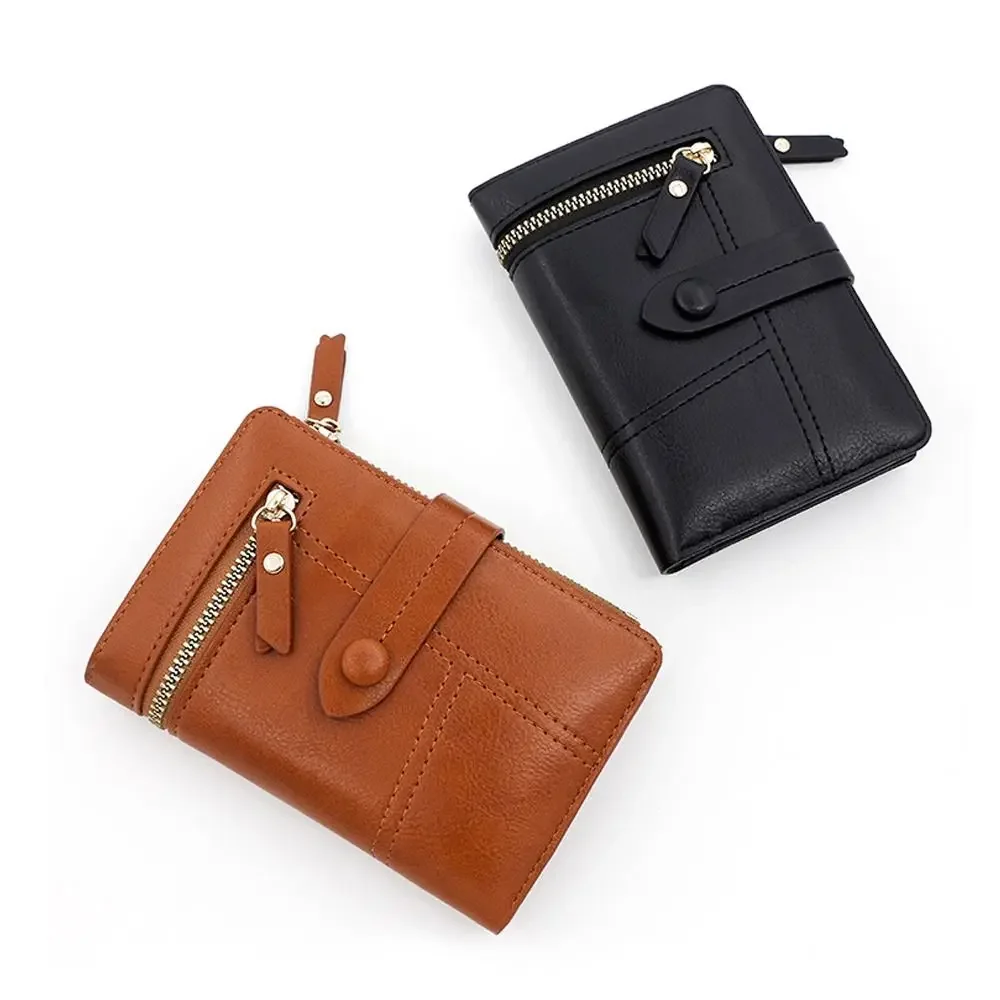 PU Leather Short Wallet Versatile Soft Large Capacity Credit Card Bags Money Storage Comfortable Card Holders Women Ladies