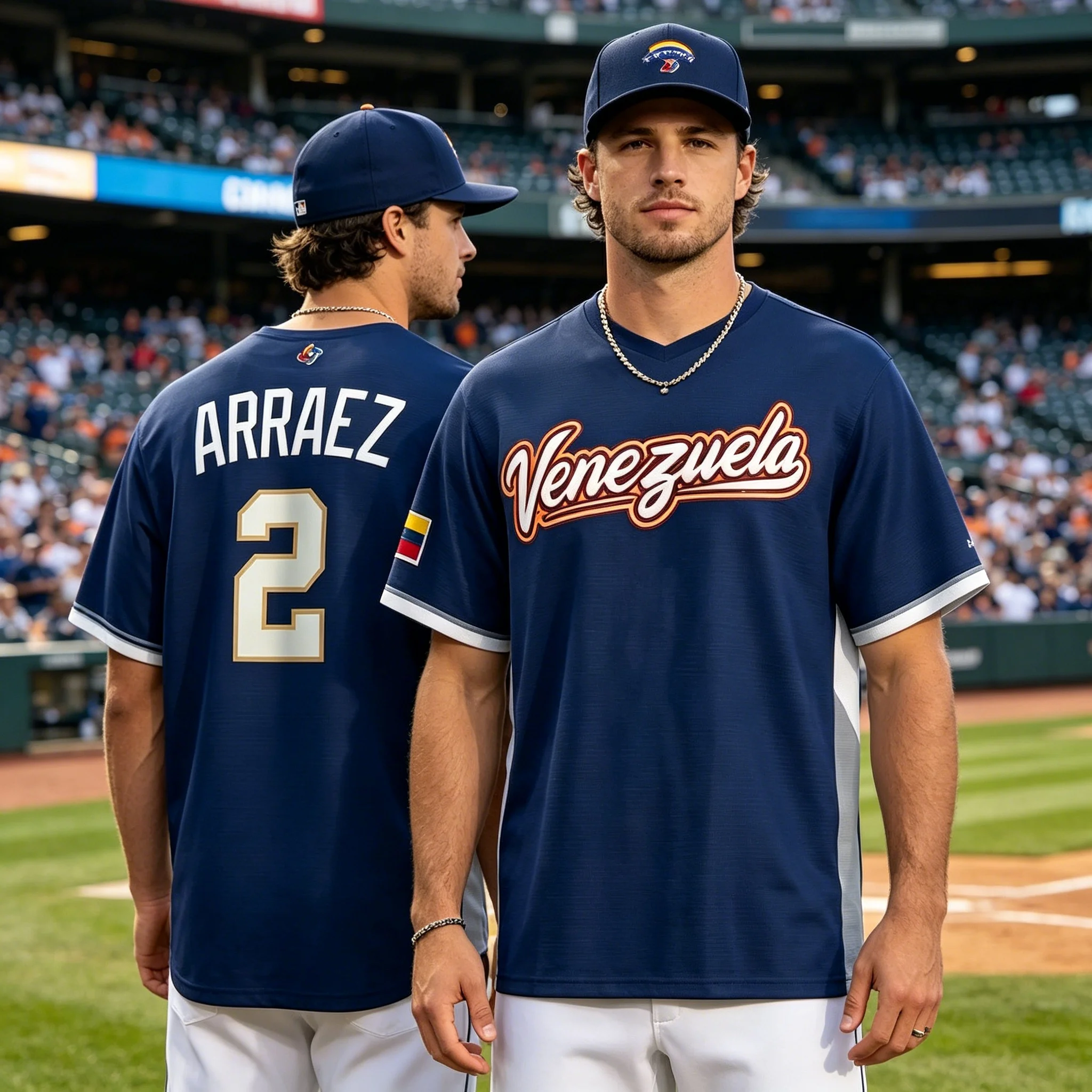 2026 3D-Druck Venezuela Herren T-Shirt Sommer Kurzarm Locker Sitzend Atmungsaktiv Lässig Sportlich Baseball Trikot