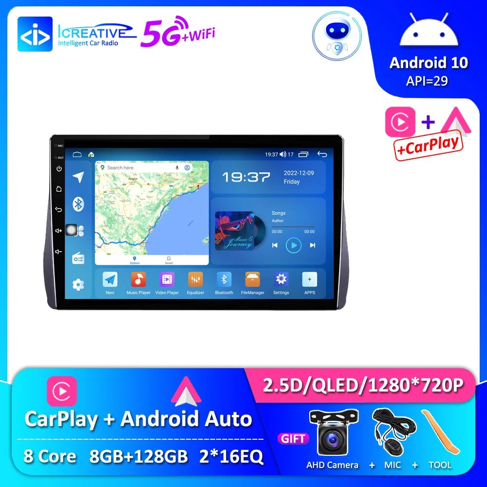 

8GB+128GB Car Radio For Toyota Wish 2 II XE20 2009 - 2018 Autoradio Android 10.0 8 Core GPS Navigation Multimedia Player CarPlay