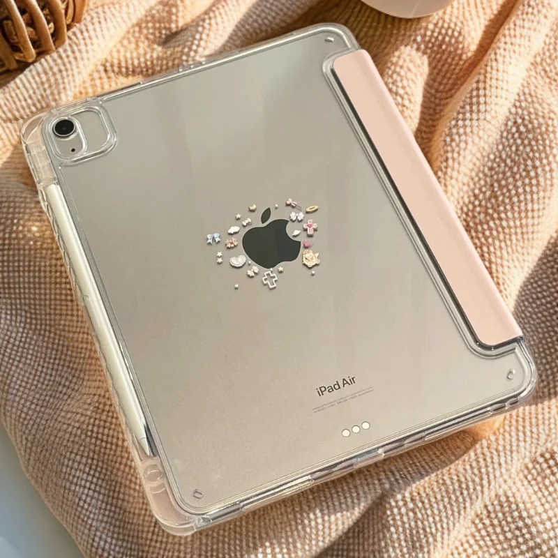 Ins Korean Cute Bow Star YFold Y2K Tablet Case For iPad Pro 13in 11th M5M4 12.9in A16 7/8/9/10th Air4/5/6/7 11in M2M3 Mini Cover
