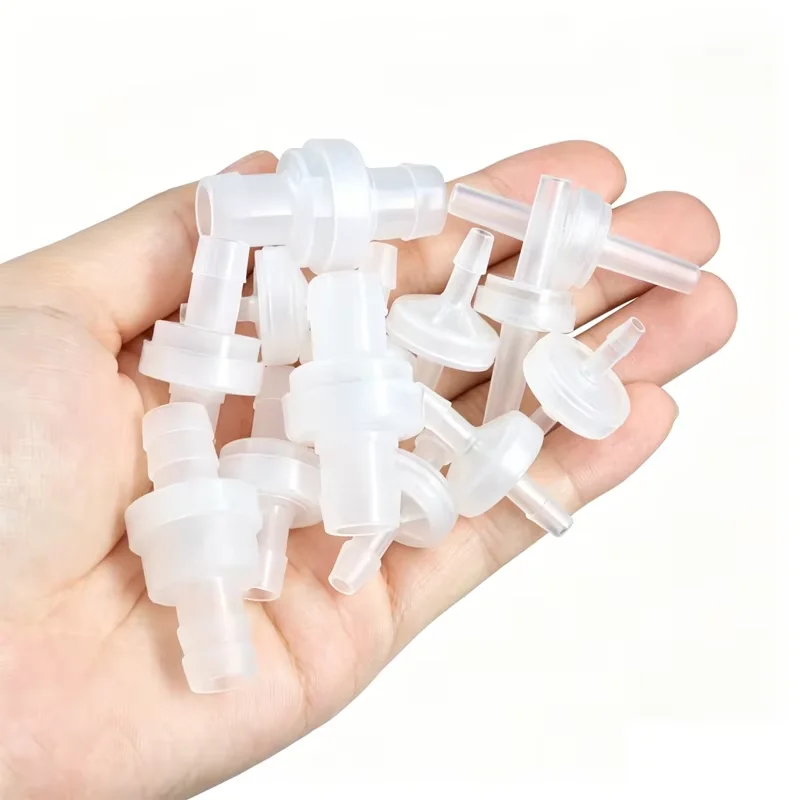 1pcs Plastic Check Valve One-Way Non-Return Water Stop Valve with Hose Barb Connector Fit for 3/4/6/8/10/12mm Tube OD
